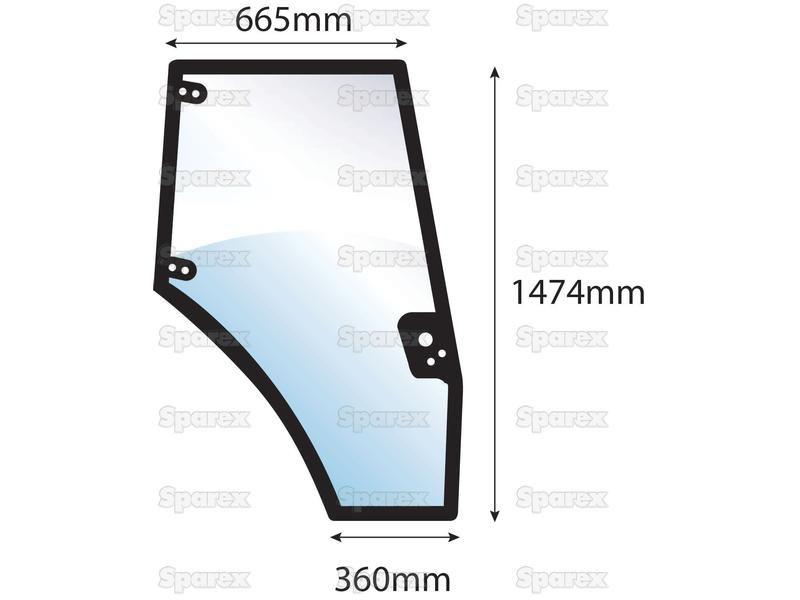Door Glass RH for Ford New Holland