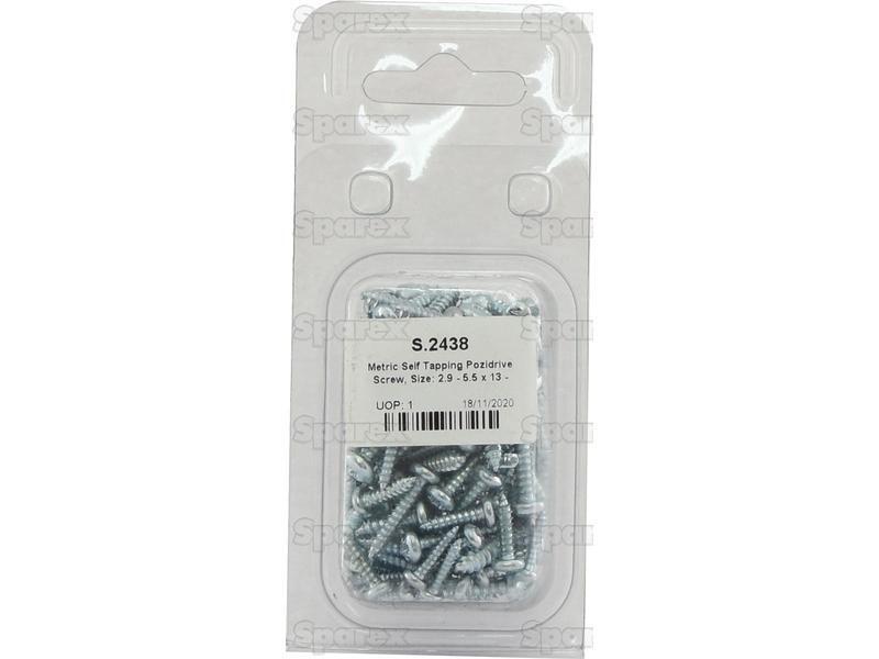 Metric Self Tapping Pozidrive Screw, Size: 2.9 - 5.5 x 13 - 25mm (Din 7981B)