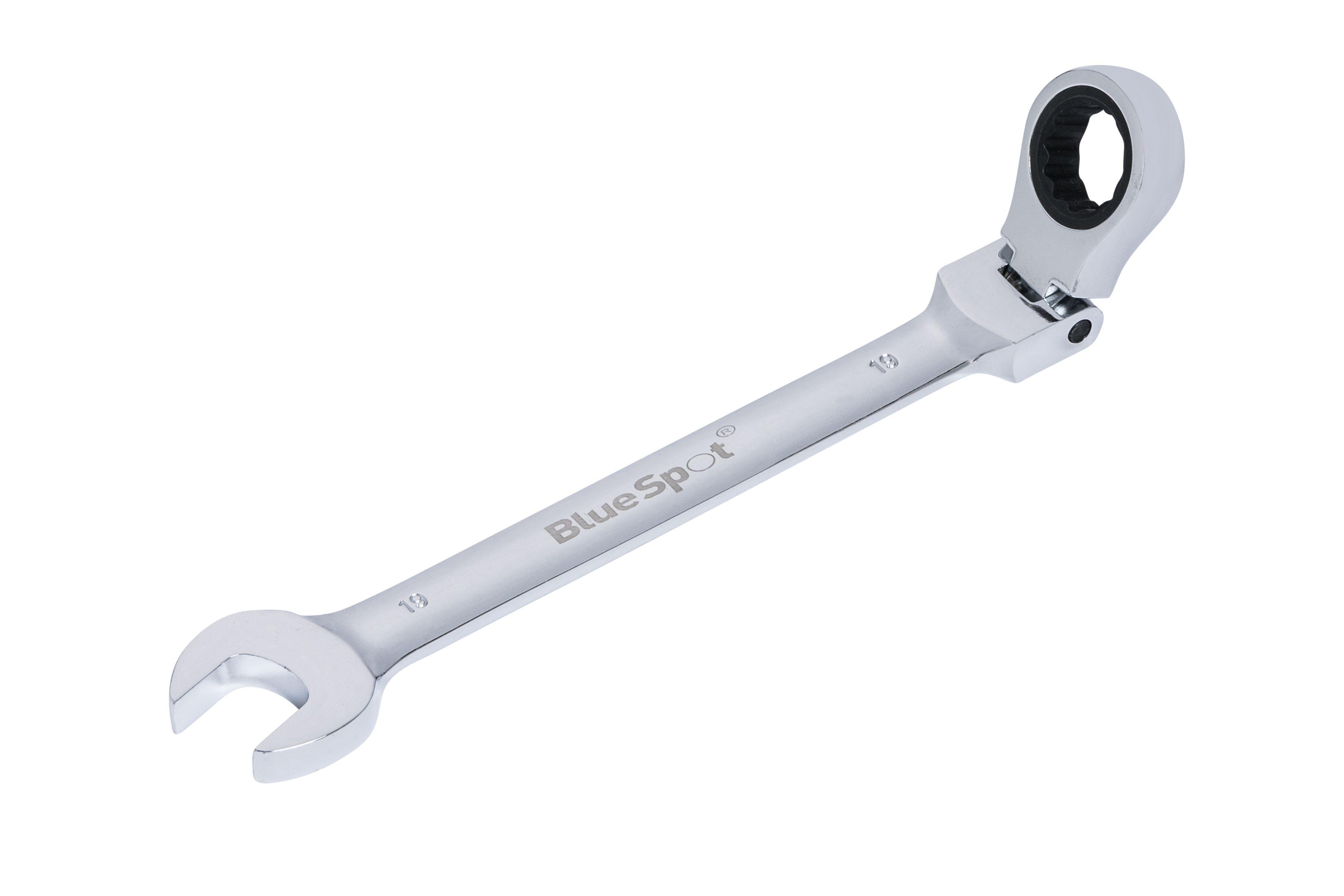 Blue Spot Tools 19mm Ratchet Spanner Flexible Head (180°)