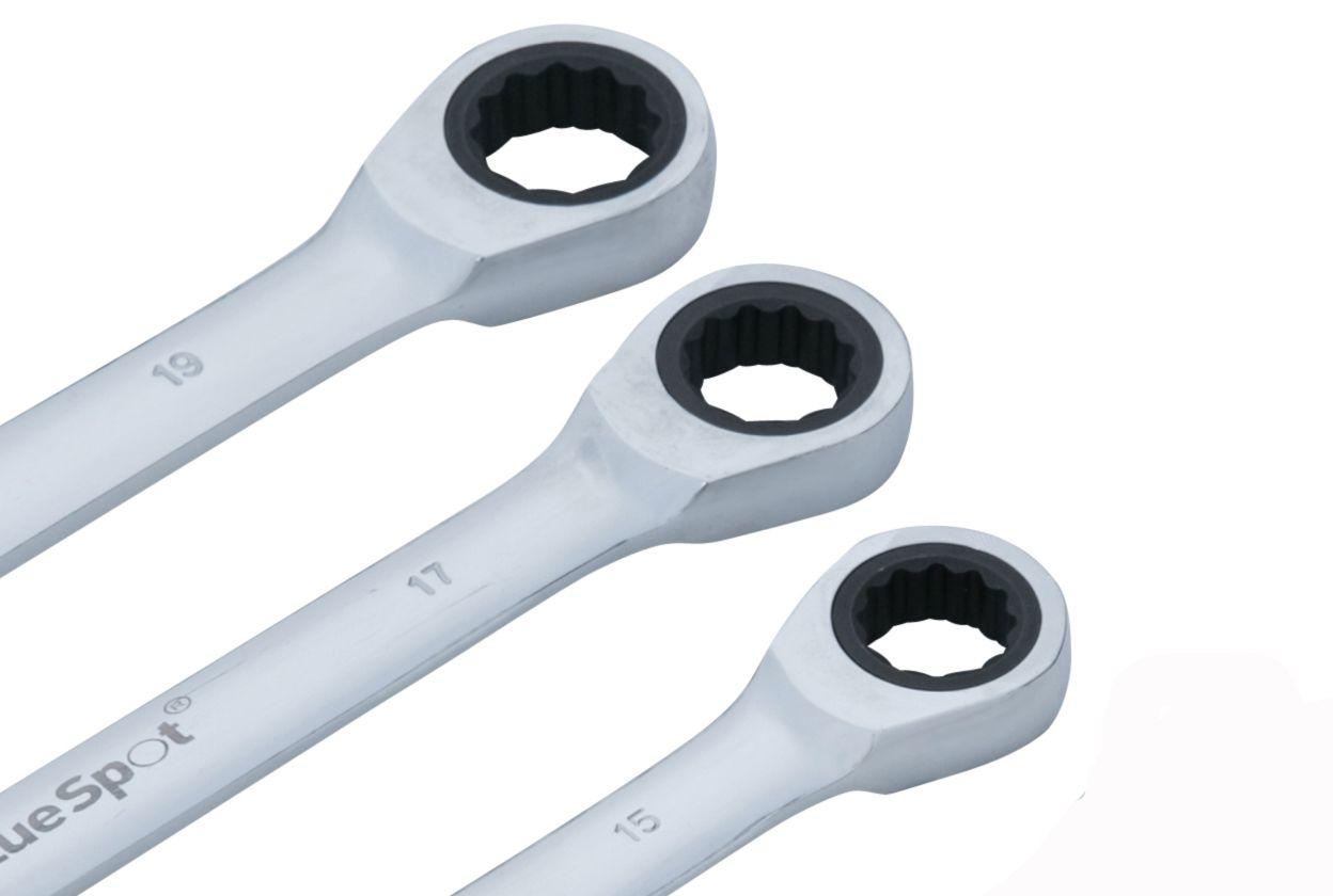 Blue Spot Tools 8 PCE Metric Ratchet Spanner Set (8-19mm)