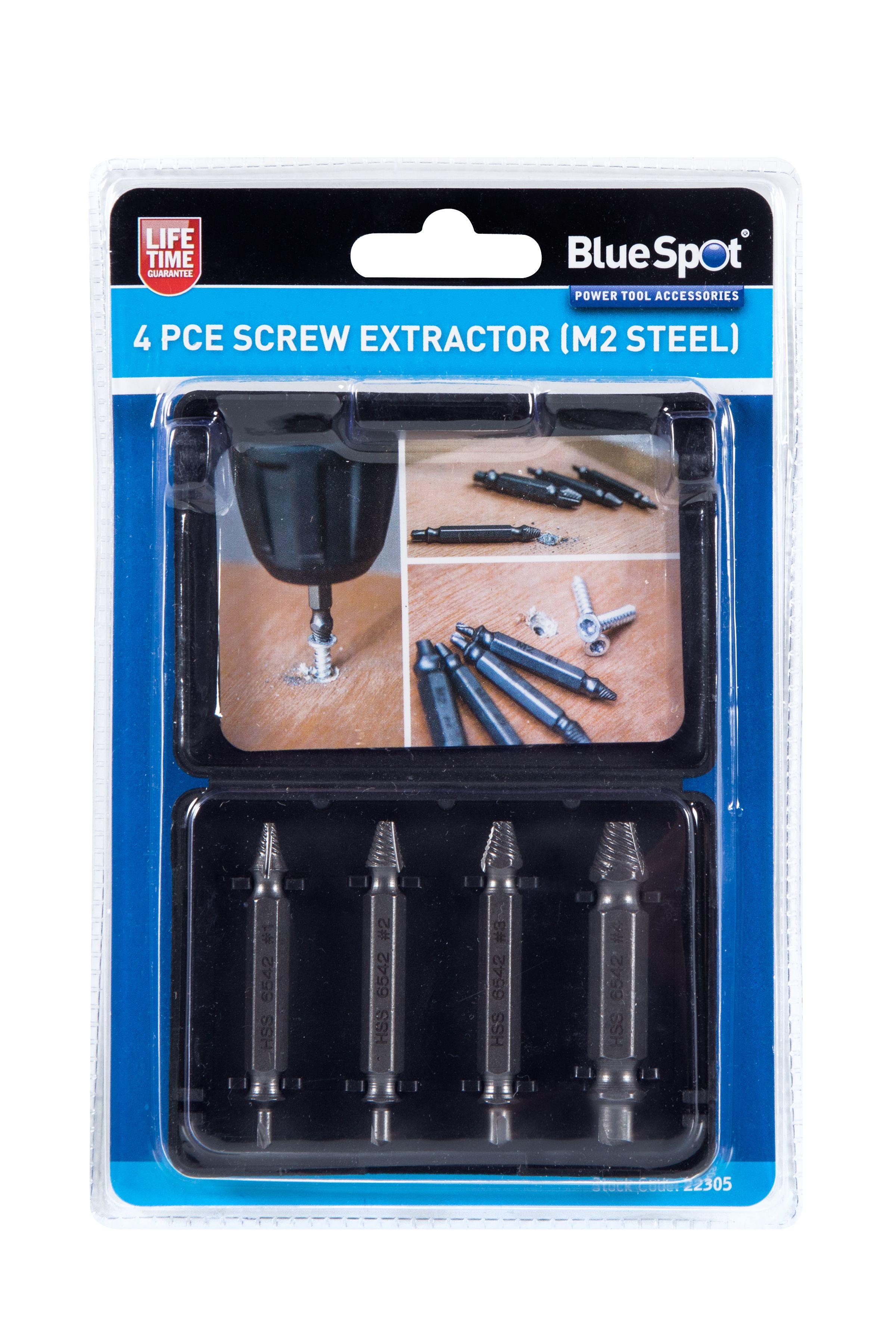 Blue Spot Tools 4 PCE Screw Extractor (M2 Steel)