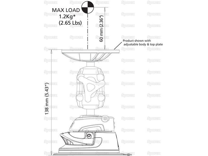 ROKK™ Mini Suction Mount ROKK mini.-Scanstrut (RLS-405)