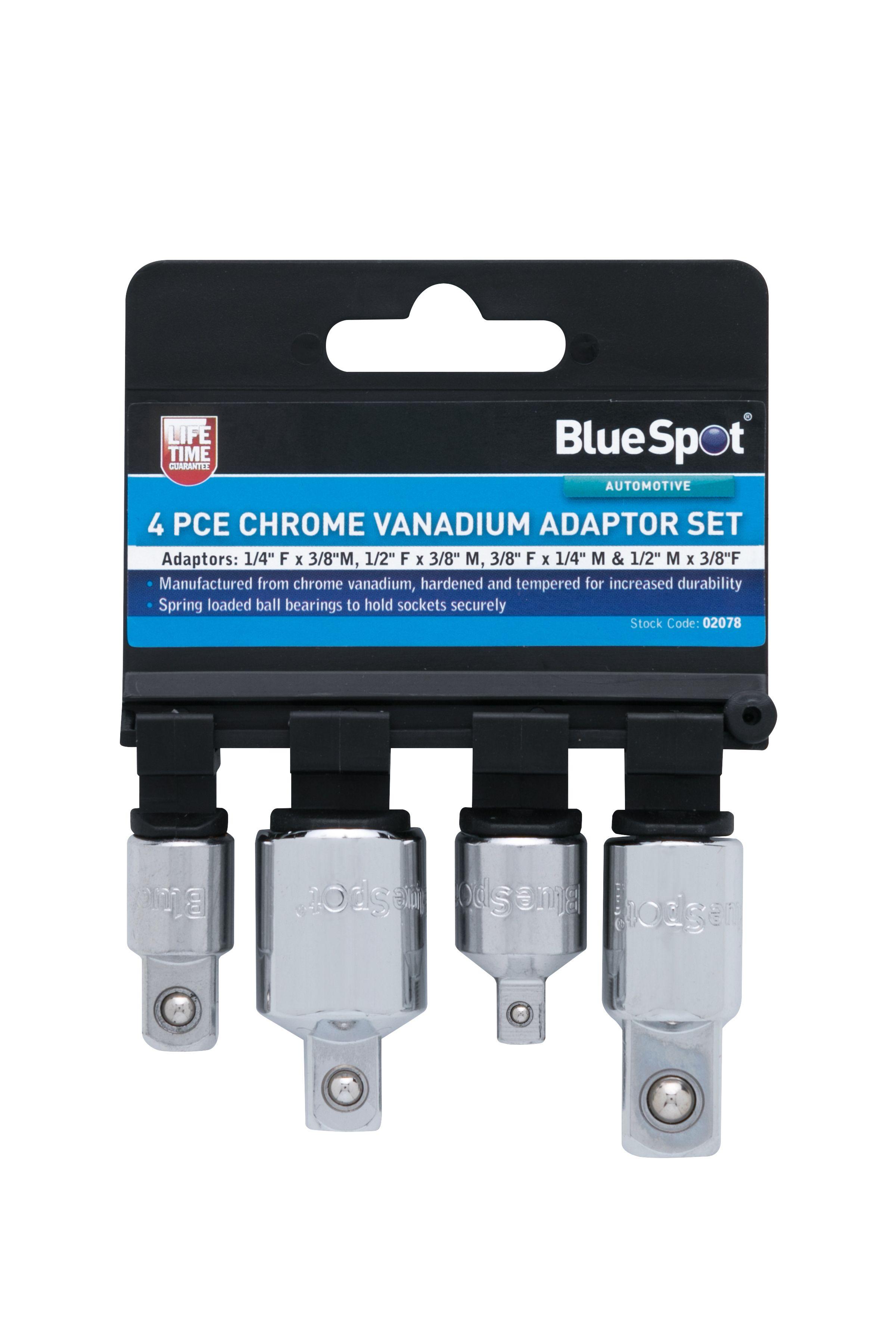 Blue Spot Tools 4 PCE Chrome Vanadium Adaptor Set