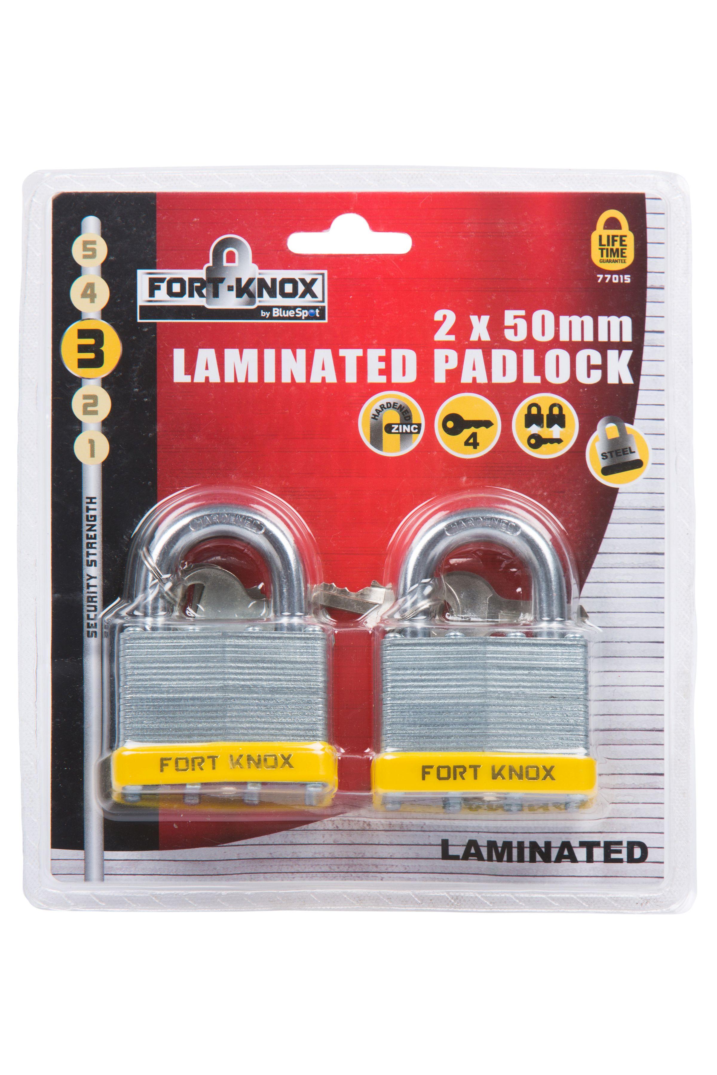 Blue Spot Tools 2 PCE 50mm Laminated Keyed Alike Padlocks