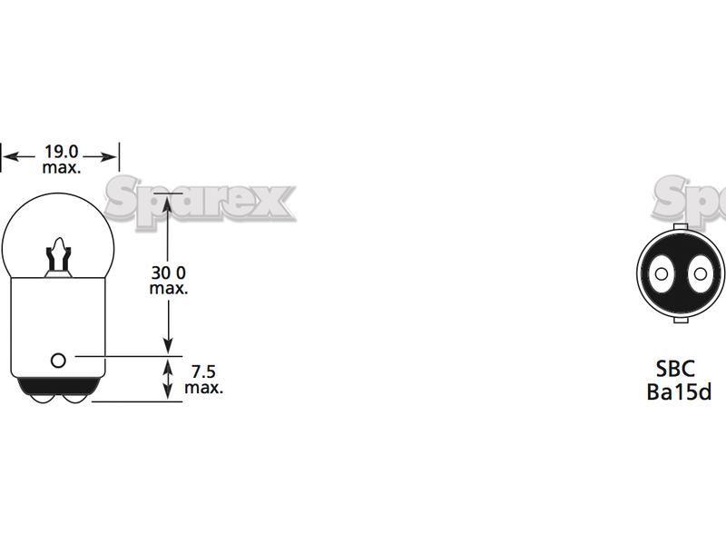 Halogen Side | Indicator Bulb, 12V, 10W, BA15d Base Lucas, OSRAM, Phillips