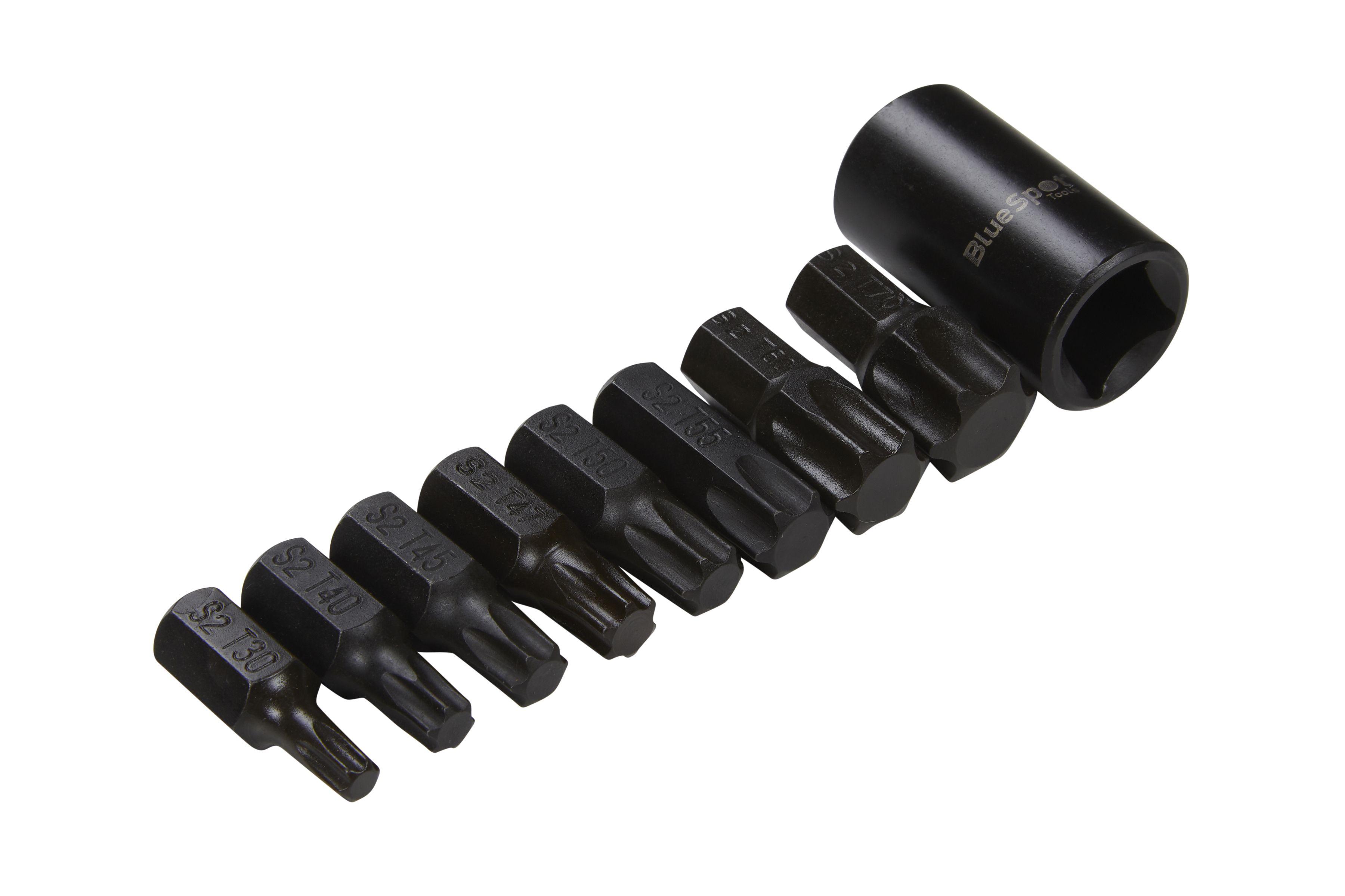 Blue Spot Tools 9 PCE 1/2" Impact Torx Bits (T30-T70)