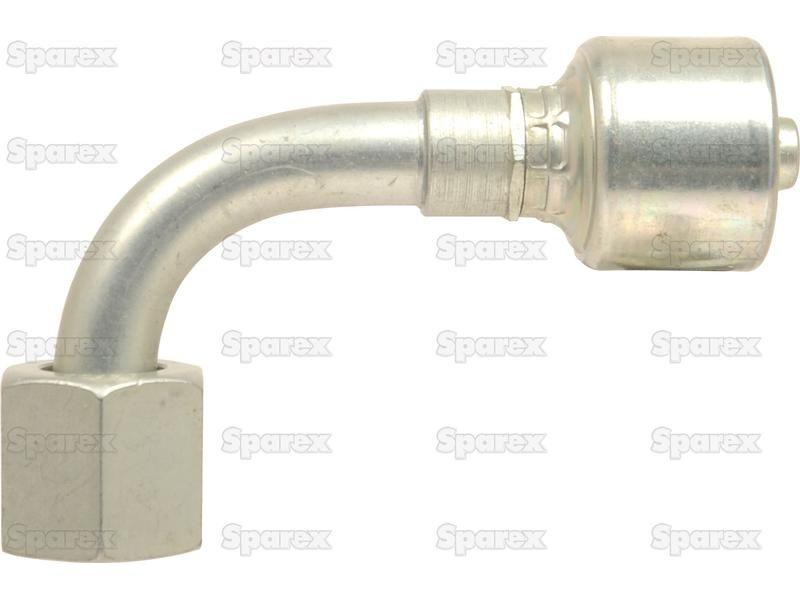 Gates JIC 37° Hose Insert 5/8'' x 1 1/16'''' Female 90° Swept Swivel Gates (Belts) (10G12FJX90S)