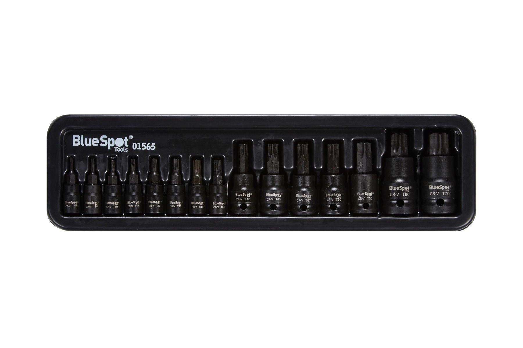 Blue Spot Tools 15 PCE 1/4" 3/8" 1/2" Impact Torx Bit Sockets