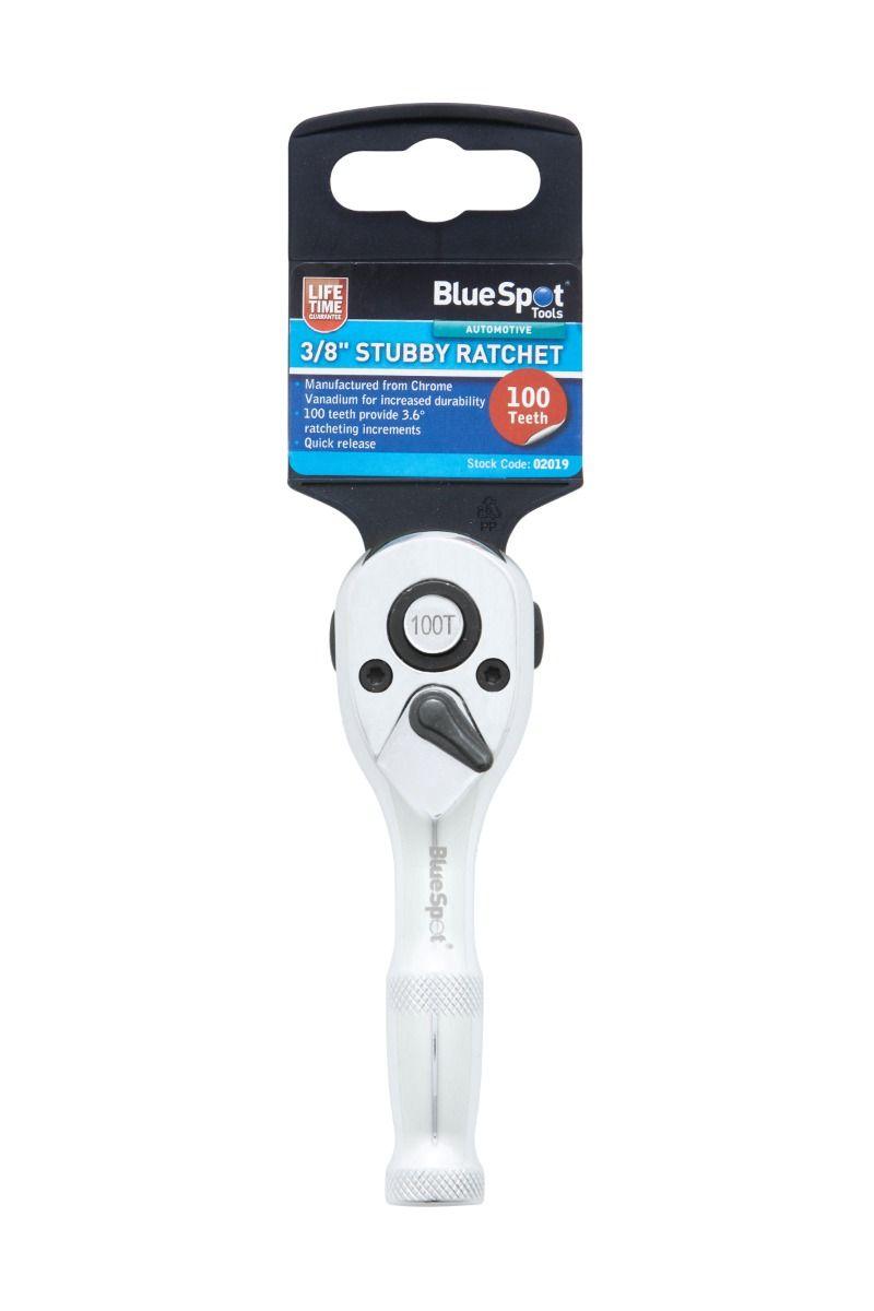 Blue Spot Tools 3/8" Stubby Ratchet (100 Teeth)