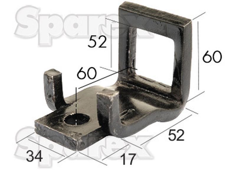 S Tine Clamp without helper 32x10mm Suitable for 50x15mm Rau (E12554)