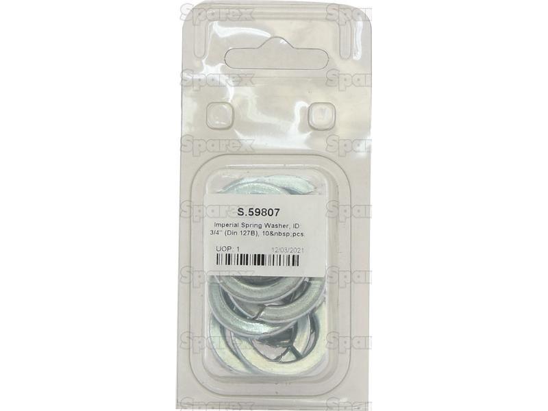 Imperial Spring Washer, ID: 3/4'' (Din 127B), 10 pcs. Agripak