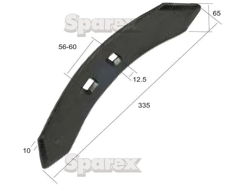 Reversible point 335x65x10mm Hole centres 56/60mm for Universal VARIOUS