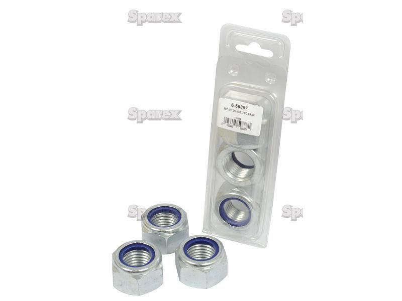 Metric Self Locking Nut, Size: M27 x 3.00mm (Din 985) Metric Coarse