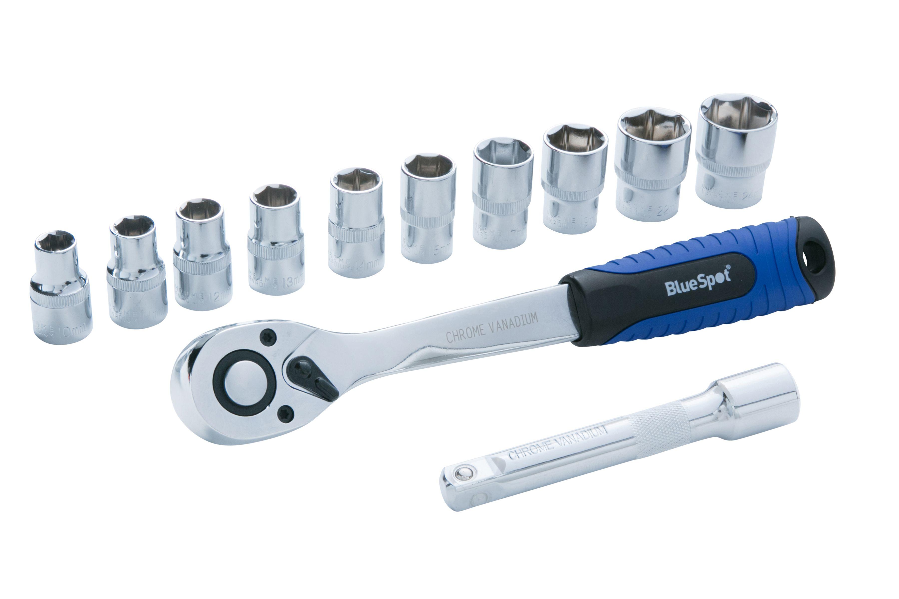 Blue Spot Tools 12 PCE 1/2" Ratchet & Socket Set