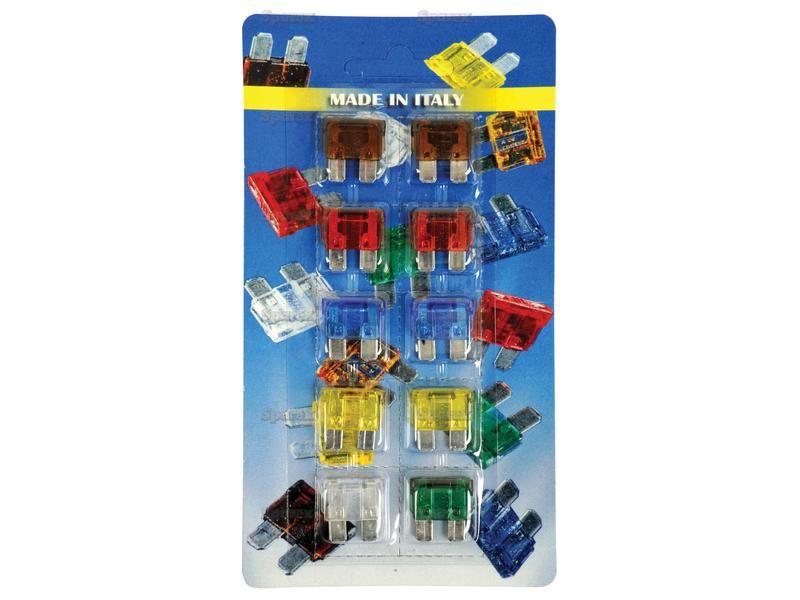 Blade Fuses Standard - On a card (7.5-30A) 10 pcs.