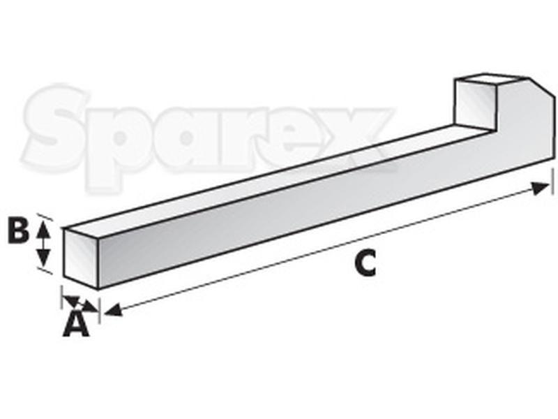 Metric Gib Head Key 6.0 x 6.0 x 40mm (Din 6884/6887)