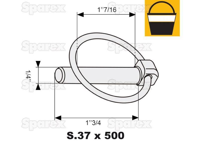 Round Linch Pin, Pin Ø6mm x 44mm (500 pcs. Large Bucket)