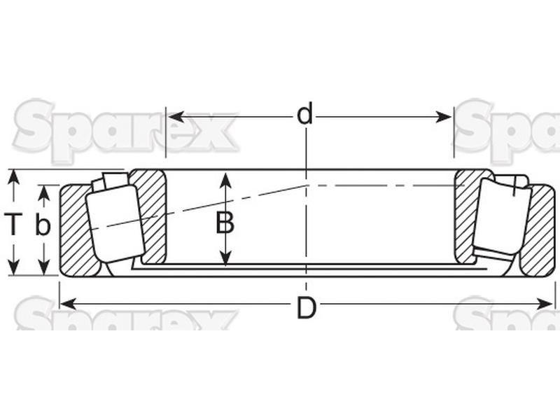 Sparex Taper Roller Bearing (M802048/M802011) for Ford New Holland 7610 (10 Series)